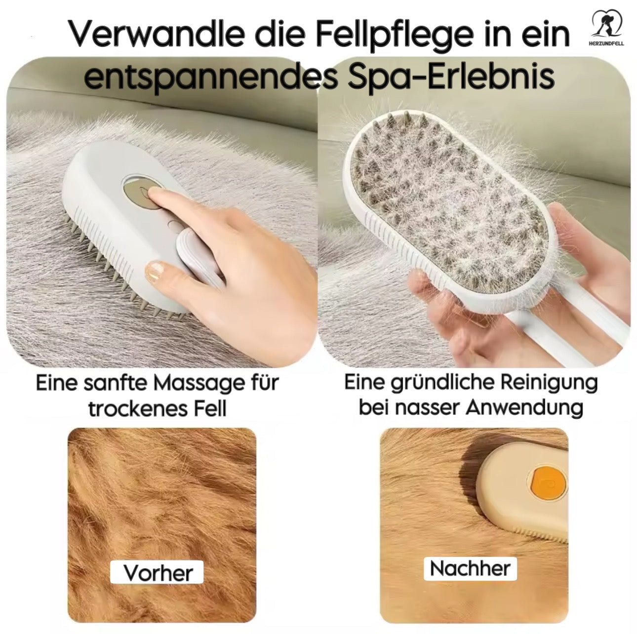 Herzundfell® PfotenTraum Bürste